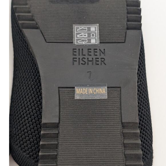 Eileen Fisher Kori Stretch Knit Slide Sandals Women's Black Size US7 EU38 - Picture 9 of 11